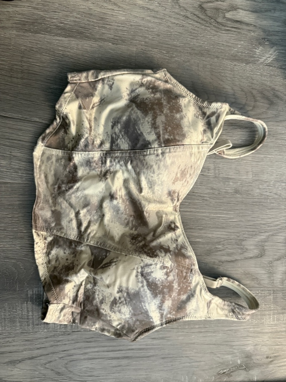 PINK Victoria's Secret Neutral Tie-Dye Crop Top